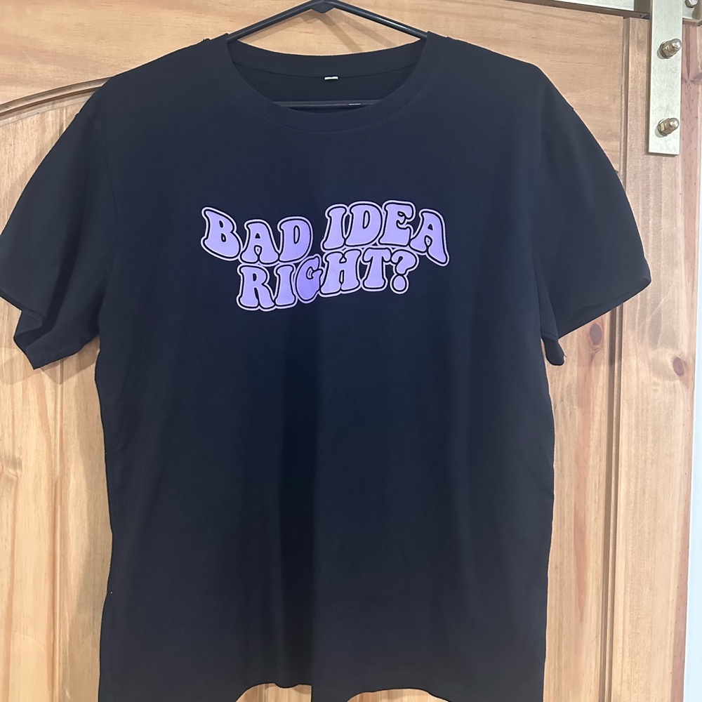 Olivia Rodrigo “bad idea right?” Black Graphic T-Shirt
